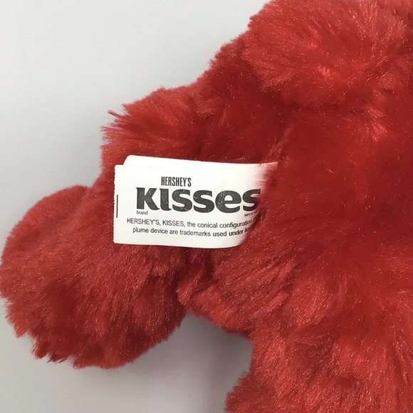 Galerie Hershey's Kisses Red Bear 9" Plush Brown Ribbon Stuffed Animal Toy - Picture 5 of 7